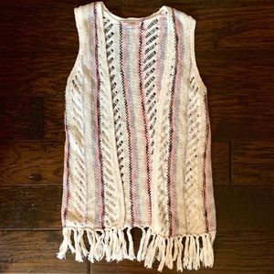 JUSTICE Striped Knit Sweater Vest (Size 12/14)